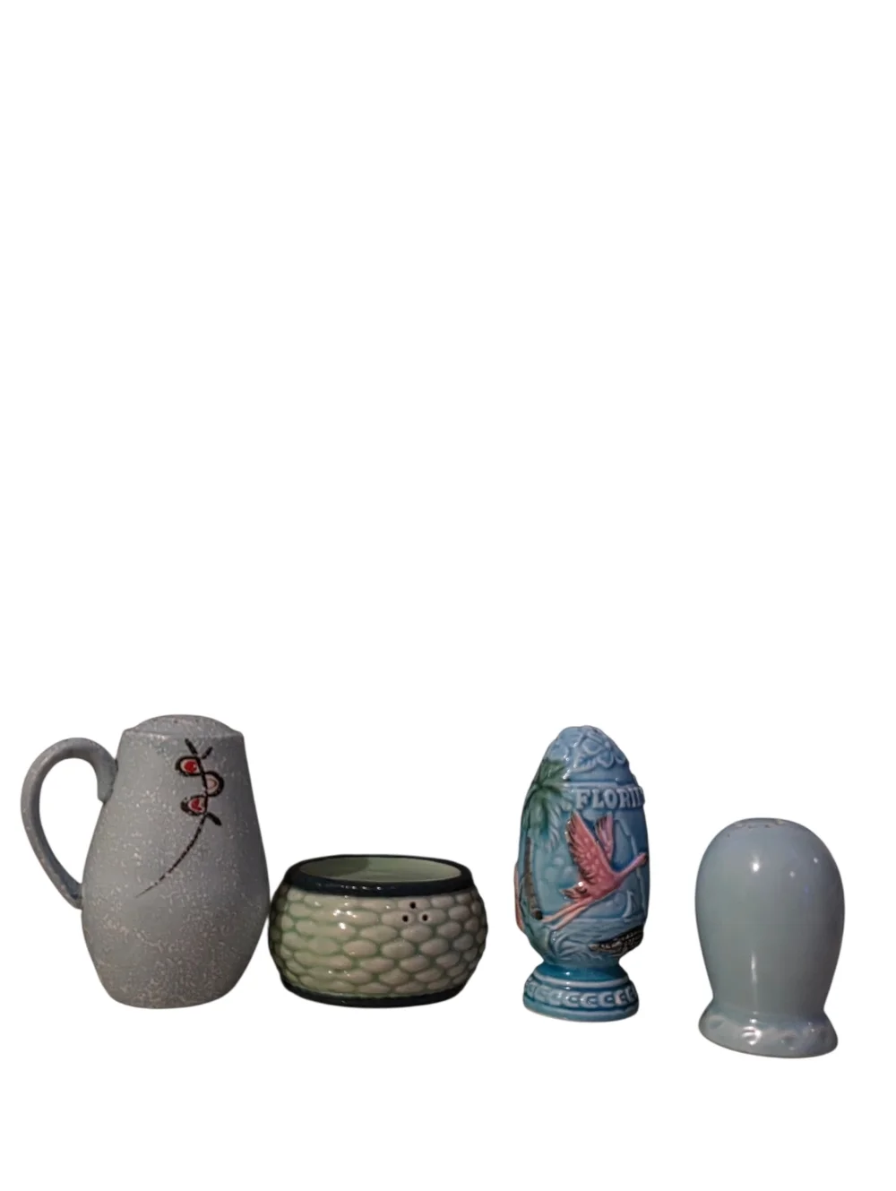 Vintage Salt & Pepper Shakers Unmatched Set Of 4 Conditions As Shown